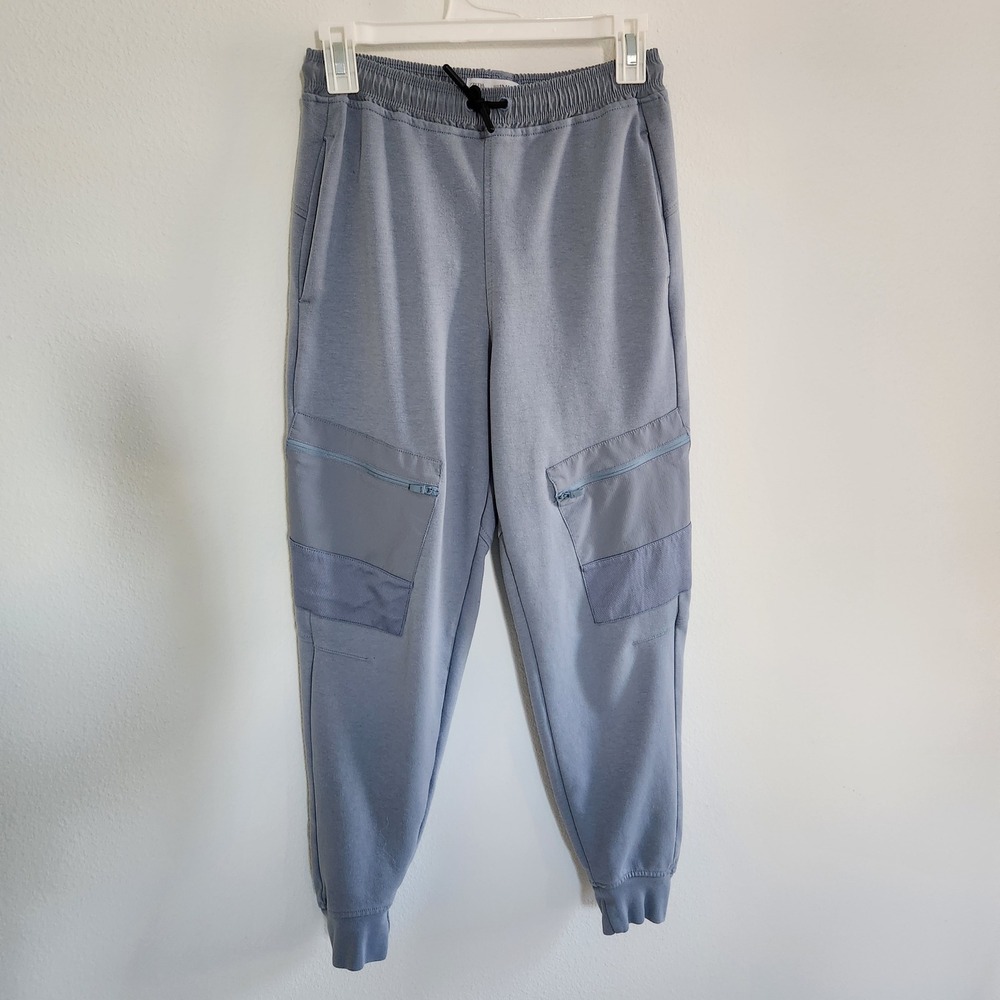 ZARA Kids Boys Cargo Jogger Pants Light Blue Size 13-14 Years Cotton Blend